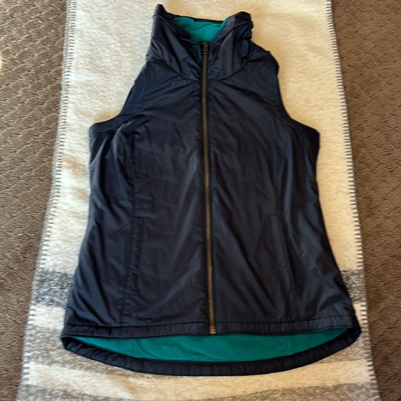 Columbia Lightweight Quilted Puffer Vest Navy/Teal Womens Size Small - Picture 1 of 7